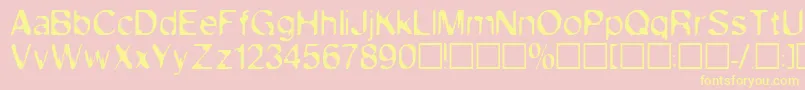ExsectRegular Font – Yellow Fonts on Pink Background
