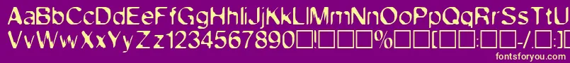 ExsectRegular Font – Yellow Fonts on Purple Background