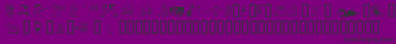 Kiddieclip2-Schriftart – Schwarze Schriften auf violettem Hintergrund