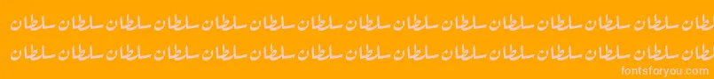 フォントSultanNormal – オレンジの背景にピンクのフォント