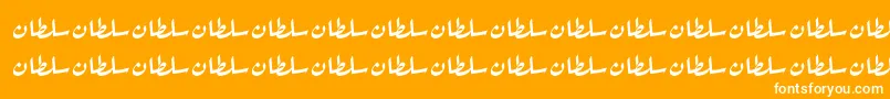 フォントSultanNormal – オレンジの背景に白い文字