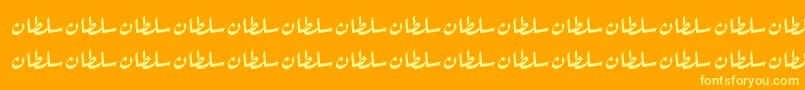フォントSultanNormal – オレンジの背景に黄色の文字