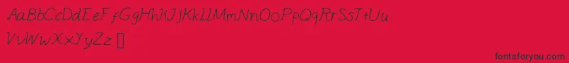 Police Appleocean – polices noires sur fond rouge