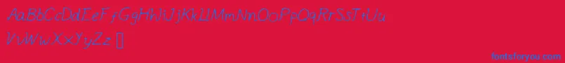 Appleocean Font – Blue Fonts on Red Background