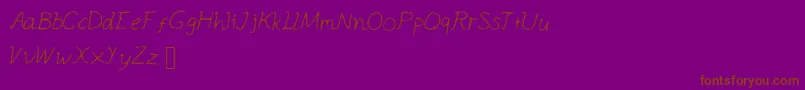 Appleocean Font – Brown Fonts on Purple Background