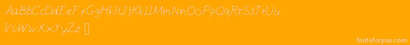 Appleocean-Schriftart – Rosa Schriften auf orangefarbenem Hintergrund