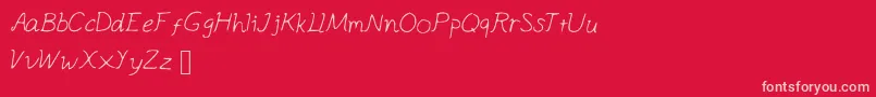 Appleocean Font – Pink Fonts on Red Background