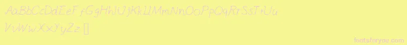 Appleocean Font – Pink Fonts on Yellow Background