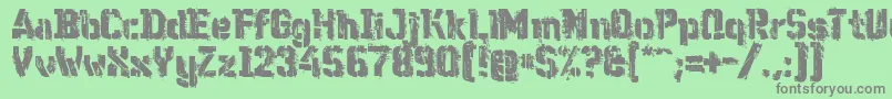WcWunderbachMix Font – Gray Fonts on Green Background