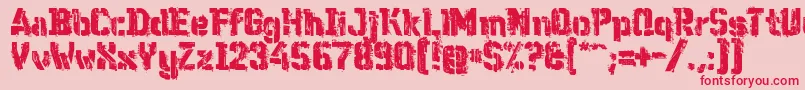 WcWunderbachMix Font – Red Fonts on Pink Background