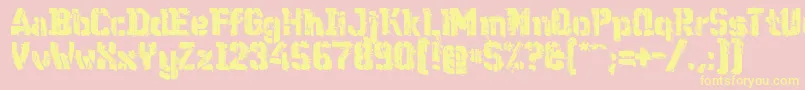 WcWunderbachMix Font – Yellow Fonts on Pink Background