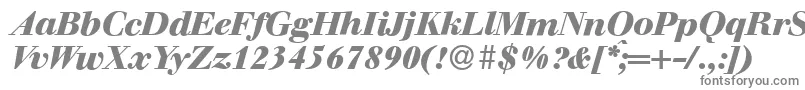 Fonte WalbaumdisplayHeavyItalic – fontes cinzentas