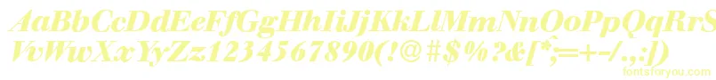 Шрифт WalbaumdisplayHeavyItalic – жёлтые шрифты