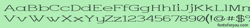 フォントCharsup – 緑の背景に黒い文字