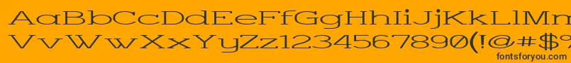 Charsup Font – Black Fonts on Orange Background