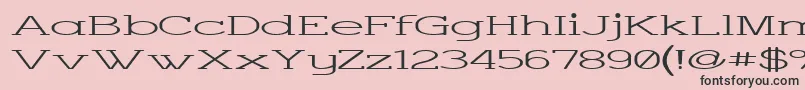 フォントCharsup – ピンクの背景に黒い文字
