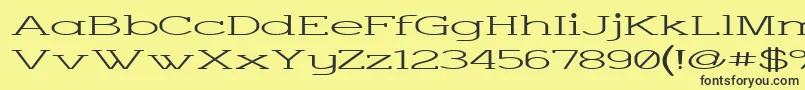 Charsup-fontti – mustat fontit keltaisella taustalla