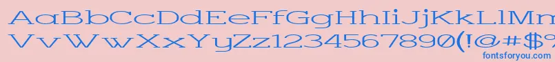 フォントCharsup – ピンクの背景に青い文字
