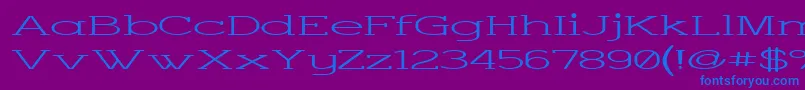 フォントCharsup – 紫色の背景に青い文字
