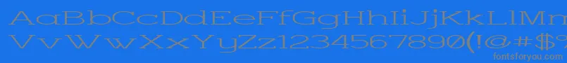 Charsup Font – Gray Fonts on Blue Background