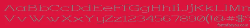 Charsup Font – Gray Fonts on Red Background