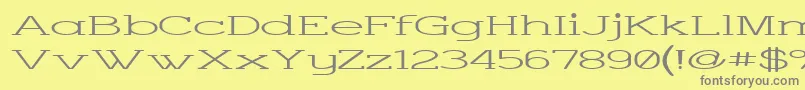 フォントCharsup – 黄色の背景に灰色の文字