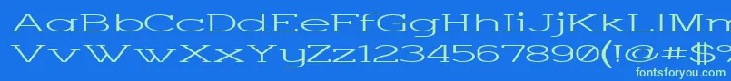 Charsup Font – Green Fonts on Blue Background