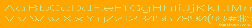 Charsup Font – Green Fonts on Orange Background