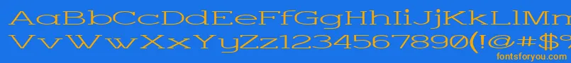 Charsup Font – Orange Fonts on Blue Background