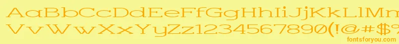Charsup-fontti – oranssit fontit keltaisella taustalla