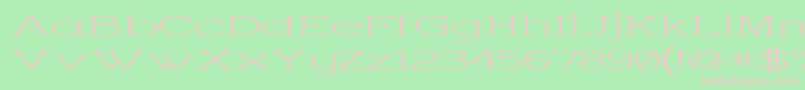 フォントCharsup – 緑の背景にピンクのフォント