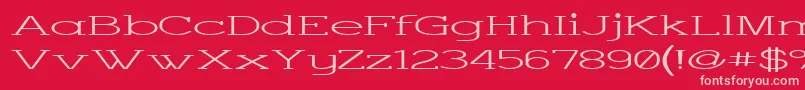 Charsup-fontti – vaaleanpunaiset fontit punaisella taustalla