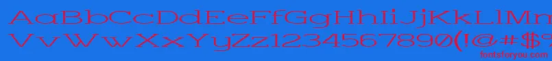 Charsup Font – Red Fonts on Blue Background