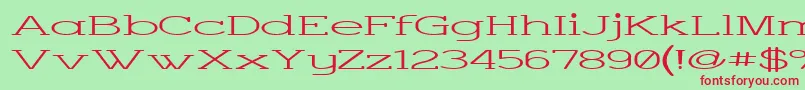 Charsup Font – Red Fonts on Green Background