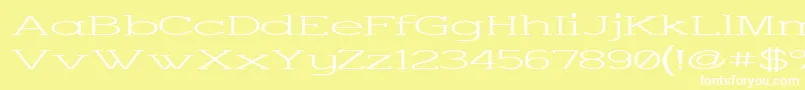 Charsup-fontti – valkoiset fontit keltaisella taustalla