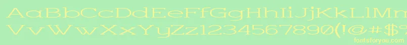 Charsup-fontti – keltaiset fontit vihreällä taustalla