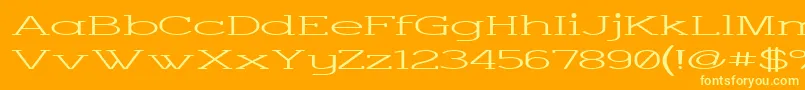 フォントCharsup – オレンジの背景に黄色の文字