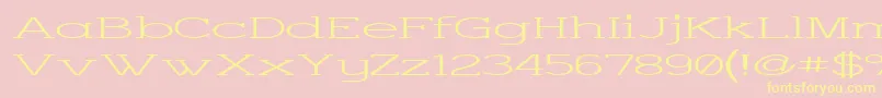 Charsup-fontti – keltaiset fontit vaaleanpunaisella taustalla