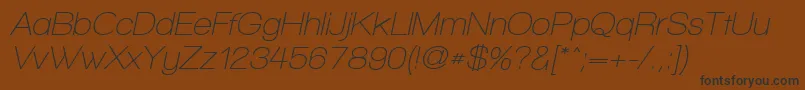 WalkwayObliqueSemibold Font – Black Fonts on Brown Background