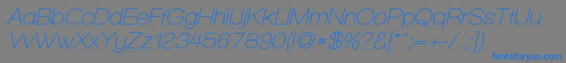 WalkwayObliqueSemibold Font – Blue Fonts on Gray Background