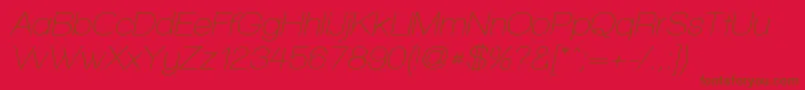 フォントWalkwayObliqueSemibold – 赤い背景に茶色の文字