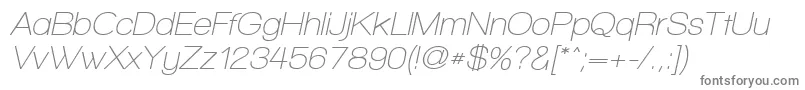 フォントWalkwayObliqueSemibold – 白い背景に灰色の文字