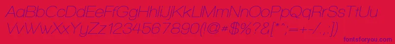 WalkwayObliqueSemibold Font – Purple Fonts on Red Background