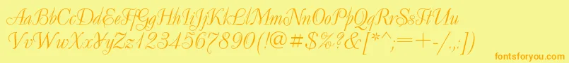 Decorc Font – Orange Fonts on Yellow Background
