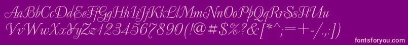 Decorc Font – Pink Fonts on Purple Background