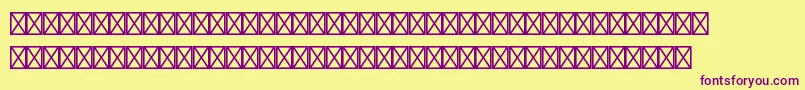 フォントEuromonostdRegular – 紫色のフォント、黄色の背景