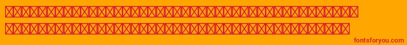 Fonte EuromonostdRegular – fontes vermelhas em um fundo laranja