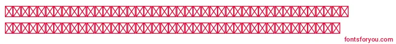 フォントEuromonostdRegular – 白い背景に赤い文字