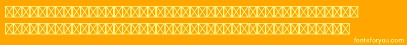 フォントEuromonostdRegular – オレンジの背景に黄色の文字