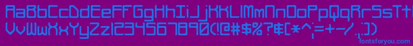 RehearsalCurveBrk Font – Blue Fonts on Purple Background